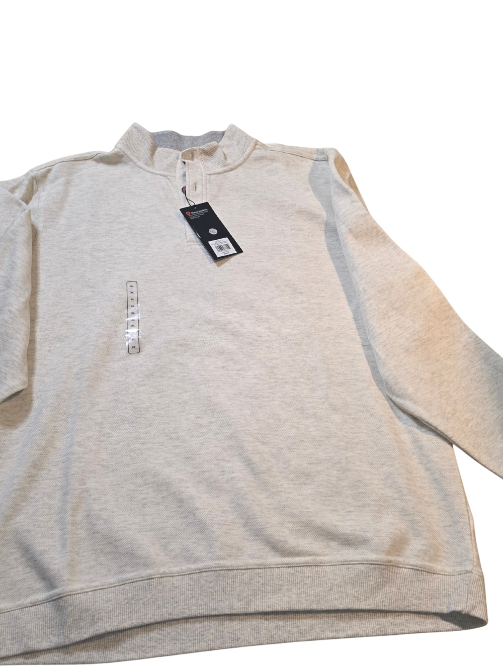 Men's Half-Zip Pullover Sweater in Light Heather Gray